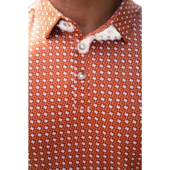 NEW BURLEBO performance polo texas in orange - Picture 3 of 3